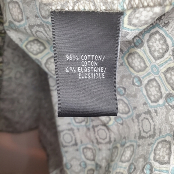 Lafayette 148 Geometric Print Button Down Blouse Sz 4 - Picture 10 of 11